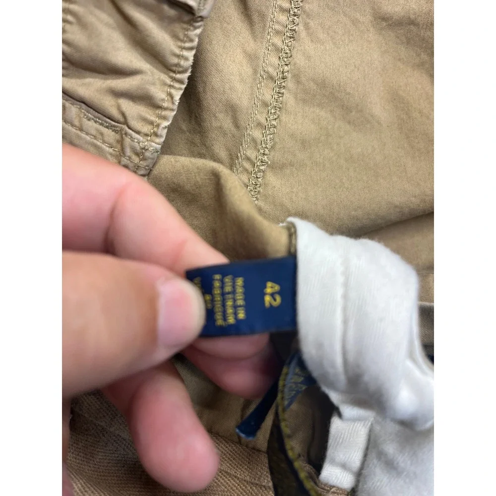 Polo‎ Ralph Lauren Mens Khaki Utility Canvas Classic Fit Cargo Shorts Size 42